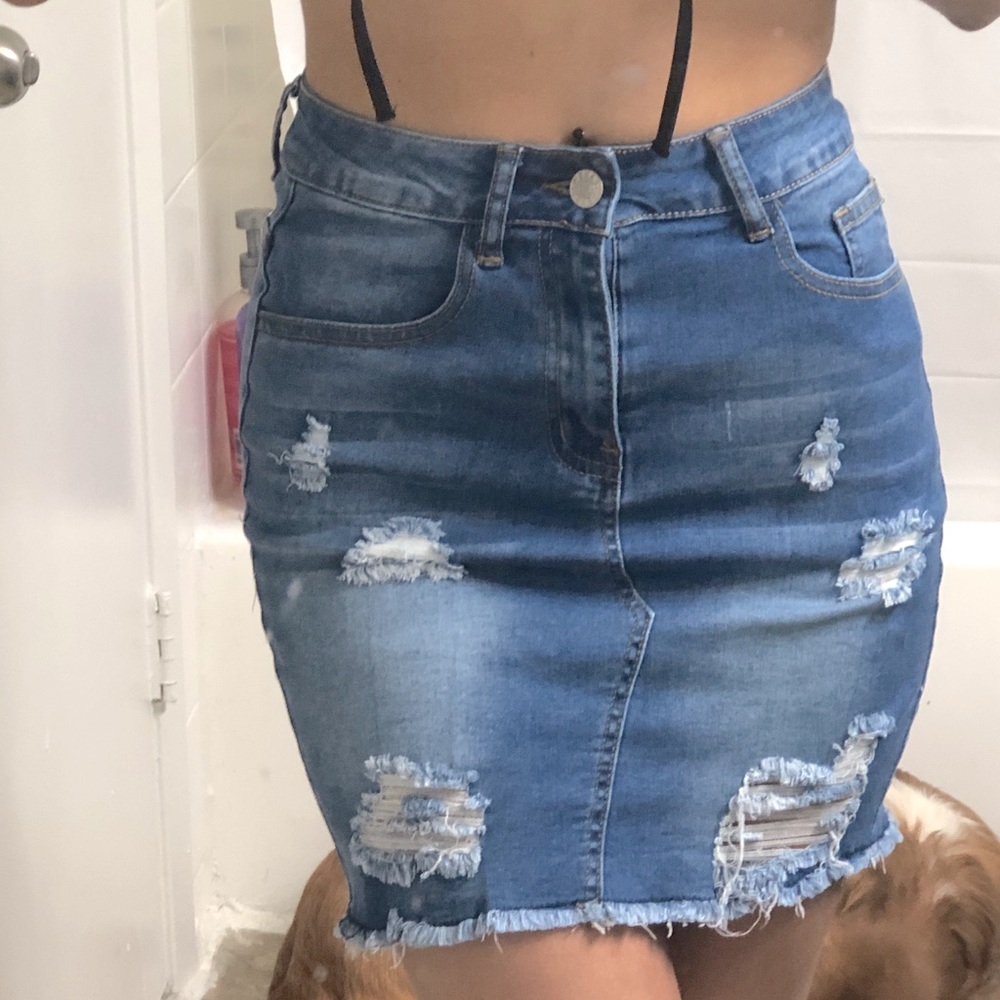 Denim Mini Skirt
